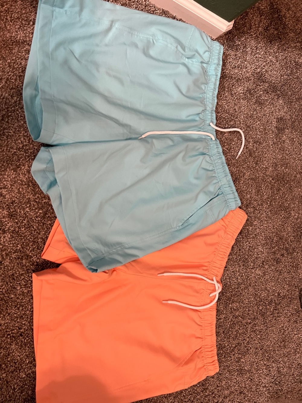 DSG Men's Aqua and Coral Athletic Swim Shorts